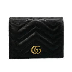GUCCI(グッチ) 2つ折り財布 GGマーモント 466492 黒 レザー