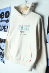 W(S-M) O!Oi フード付きTシャツ 小さな染み アイボリー オーバーサイズ-17A3D