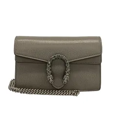GUCCI(グッチ) ショルダーバッグ ディオニュソス 476432 グレー チェーンショルダー/ミニバッグ/ラインストーン レザー