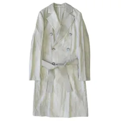 新品同様 17SS LEOPOLD BOSSERT レオポルドボザート ベルテッド トレンチ コート ジャケット ブルゾン リネン コットン サイズ46 メンズ 古着 中古 USED