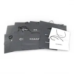 シャネル CHANEL 11枚セット 紙袋 ショッパー ショップ袋 純正 付属品 ロゴ デザイン違い サイズ違い 黒系 ブラック