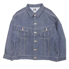 未使用 LEE リー SUPERSIZED RIDER JACKET ビッグシルエット デニム ジャケット ブルゾン カバーオール L インディゴ メンズ 古着 中古 USED