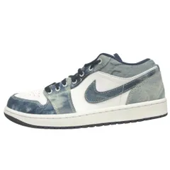 未使用 NIKE ナイキ AIR JORDAN 1 LOW SE エアジョーダン1 ロウ シーズナルエディション デニム スニーカー CZ8455-100 27cm 青 ブルー メンズ 古着 中古 USED