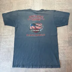 O-484 USA製 Harley Davidson ハーレーダビッドソン 両面プリント ポケット付きTシャツ サイズM