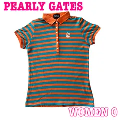PEARLY GATES パーリーゲイツ 半袖 ボーダー柄 コットン ストレッチ ポロシャツ 0