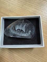 スウェーデン製　マレラス社　バイキング船ミニ　クリスタルガラス　置物