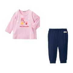 新品 [MIKIHOUSE HOT BISCUITS] [ミキハウス ホットビスケッツ] ルームウェア 男の子 女の子 キッズ 子供服 ラベンダー 110cm 70-7328-498