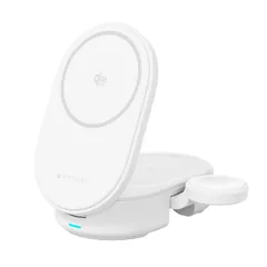 新品 HACRAY Qi2 25W 3in1 ワイヤレス充電器 [ MagSafe対応 超急速 3台同時充電 折りたたみ式 角度調整スタンド 放熱設計 自動温度保護 高効率 コンパクト 省スペース Qi2.2 公式認証品 ] iPhone/Apple Watc