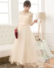 送料無料 未使用 発表会 結婚式 パーティ ドレス M 9号 (OPN2548)