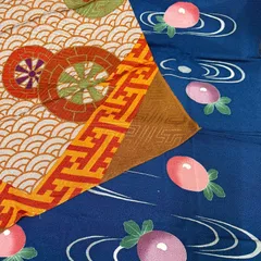 2603NE018 訳アリ 新古品 ちりめん レーヨン 風呂敷 ２点まセット☆