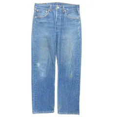 良品 Levi's リーバイス 501-0000 デニム パンツ ボタンフライ ヴィンテージ ビンテージ USA製 00年製 555 サイズW33 青 ブルー メンズ 古着 中古 USED