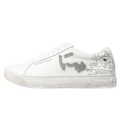 新品同様 23AW SANGACIO×BASQUIAT サンガッチョ × バスキア にゅ～ず SG8 スニーカー シューズ 靴 ロゴ サイズ23cm 白 ホワイト グレー レディース 古着 中古 USED