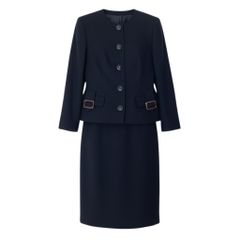 極美品】TOCCA トッカ ノーカラージャケット ネイビー リボン - メルカリ