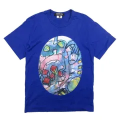 美品 22ss COMME des GARCONS HOMME DEUX コムデギャルソンオムドゥ Ramuntcho Matta 半袖 Tシャツ カットソー S 青 メンズ 古着 中古 USED