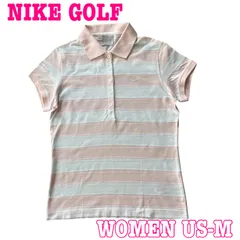 NIKE GOLF ナイキゴルフ 半袖『LA QUINTA GC』刺繍 ボーダー柄 コットン ポロシャツ US-M
