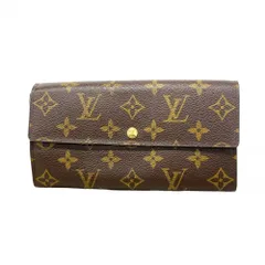 ルイ・ヴィトン(Louis Vuitton) ルイ・ヴィトン 長財布 モノグラム  ポシェットポルトモネクレディ M61726 ブラウンレディース