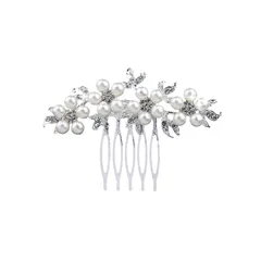 髪飾り ヘアアクセサリー 結婚式 髪飾り パール ヘアー コーム 5本櫛 パール かんざし コーム おしゃれ ヘアコーム ヘッドドレス ブライダルパールヘアコーム かんざし 花嫁 振袖 留袖 浴衣 着物 成人式 発表会 披露宴 二次会 卒業 入学式 パーティー