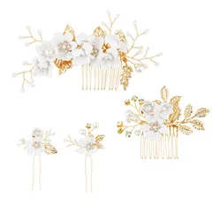 ホワイト ヘアピン 3点セット 着物髪飾り ウェディング成人式パーティー卒業入学式和装用髪飾り