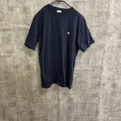【Y-504】Champion Tシャツ XLサイズ ブラック 黒 ワンポイントロゴ メンズ 半袖 無地 古着 チャンピオン シンプル カジュアル ストリート ビッグサイズ 春夏 定番 人気