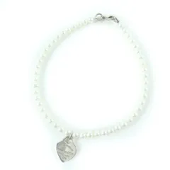 美品☆TIFFANY&Co. ティファニー リターン トゥ ティファニー ミニハートタグ ブレスレット 925 フレッシュウォーターパール シルバー 箱・保存袋付き 重量4.1g レディース