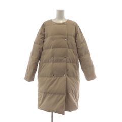 アーバンリサーチ URBAN RESEARCH ダウンジャケット コート FREE ベージュ ノーカラー 長袖 /AU