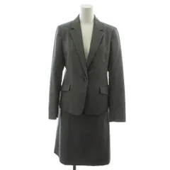 グリーンレーベルリラクシング ユナイテッドアローズ green label relaxing セットアップ スーツ テーラードジャケット ブレザー 長袖 フレアスカート ひざ丈 38 グレー /RR