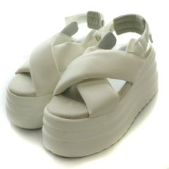 ヨースケ YOSUKE 厚底バックベルトサンダル 23.5cm 白 ホワイト /SS ■OS