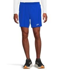 ブルックス メンズ ボトムス ハーフパンツ・ショーツ ショートパンツ Brooks Journey 7 2in1 Shorts Neo Blue ブルー