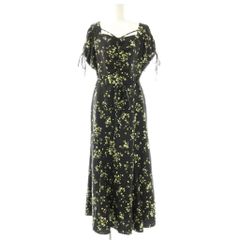 アプワイザーリッシェ Apuweiser-riche 25SS 花柄ワンピース ドット 2 ブラック イエロー /CX ■OS