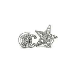 シャネル CHANEL ヘアアクセサリー シルバー ココマーク ラインストーン スター ヘアクリップ 2個セット