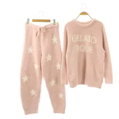 ジェラートピケ gelato pique パウダースタープルオーバー&ロングパンツSET セット ルームウエア F ピンク 白 /CX ■OS 