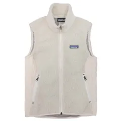 良品 Patagonia パタゴニア レトロＸ ボア フリースベスト ジャケット ブルゾン ロゴパッチ STY23080F0 XS アイボリー レディース 古着 中古 USED