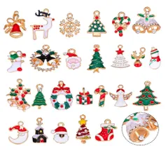 【新着商品】パーツ DIY クリスマス プレゼント クリスマス オーナメント チャームパーツ クリスマス クリスマスサンタ・ツリー・ブーツ・トナカイ・雪・ベルなど ペンダントジュエリーDIY ハンドメイド材料 ペンダント クリスマス イヤリング飾り ジュエリー