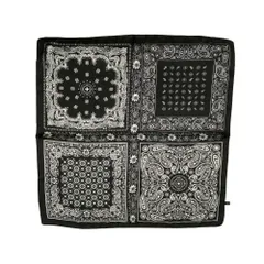 【数量限定】ポリエステル スカーフ サテン生地 ペイズリー 70×70センチ バンダナ柄 大判サイズ Trainmen ネイビー/レッド/ブラック