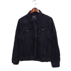 ザラマン ZARA MAN Gジャン ジージャン デニム ジャケット ダメージ加工 S ブラック 黒 /FT1