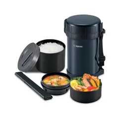 新品 象印 保温弁当箱 ステンレスランチジャー 茶碗 約4杯分 約 1.6合 電子レンジ 対応 SL-XE20-AD