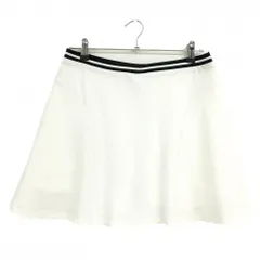 【美品】アンダーアーマー スカート 白×黒 ウエストゴム 内側インナーパンツ ストレッチ  レディース M ゴルフウェア UNDER ARMOUR
