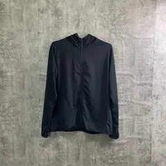 【T-878】ユニクロ パーカー 3XL ブラック 黒 フルジップ ドライ UVカット メンズ 大きいサイズ フーディー シンプル 無地 スポーツ カジュアル 古着 春秋 軽量 人気