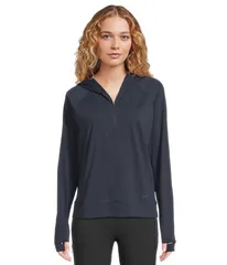 ヘリーハンセン レディース アウター パーカー・スウェット Helly Hansen Shine Solen 12 Zip Hoodie Navy ネイビー