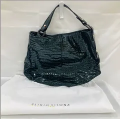 A【保存袋付き】PLINIO VISONA プリニオヴィソナ 型押し ショルダーバッグ トートバッグ 保存袋付き