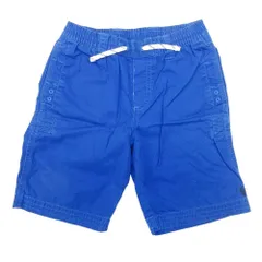 良品 POLO RALPH LAUREN ポロラルフローレン コットン ショーツ ハーフパンツ ポニーロゴ 刺繍 7/130 青 ブルー 子供服 キッズ 古着 中古 USED