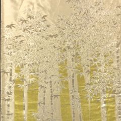 袋帯 金糸 ヱ霞 松葉 花模様 箔模様 着物 041t - メルカリ
