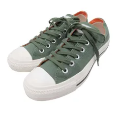 良品 CONVERSE コンバース ALL STAR スニーカー ミルカラーOX ローカット シューズ オールスター 靴 24.5cm オリーブ 1sc039 レディース 古着 中古 USED