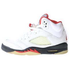 NIKE (ナイキ) GS Air Jordan 5 Retro Fire Red GS エアジョーダン5 レトロ ファイヤーレッド ハイカットスニーカー ホワイト/レッド レディース US5Y/23.5cm 440888-102