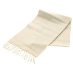 LOEWE (ロエベ) ■アナグラム マフラー アイボリー×ベージュ ウール×カシミヤ