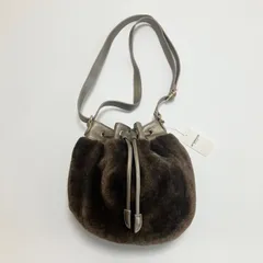 G936 新品 定価1.5万 マックレガー McGREGOR ショルダーバッグ 巾着 ファー レディース ダークブラウン おしゃれ お洒落 かわいい 可愛い  上品   311533901のサムネイル