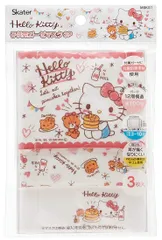スケーター(Skater) 洗える 12層構造 ガーゼ マスク 3-10才 子供用 3枚入 抗菌 防臭 キティ おやつタイム サンリオ 12×9cm MSKG1 [ハローキティ] [3枚入]