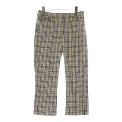 BURBERRY LONDON (バーバリーロンドン) ノバチェック総柄 テーパードパンツ ベージュ レディース 36