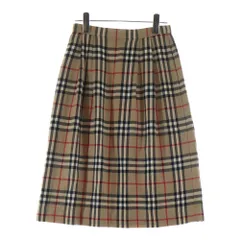 BURBERRYS (バーバリーズ) ノバチェック総柄 タイトミディアムスカート ベージュ レディース