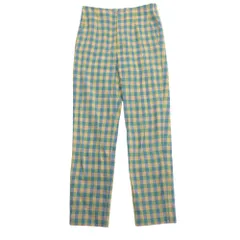 美品 23ss UNITED ARROWS ユナイテッドアローズ ギンガムチェック スリム パンツ スラックス 38 マルチカラー レディース 古着 中古 USED